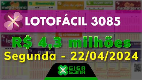 lotofácil 3085 giga sena